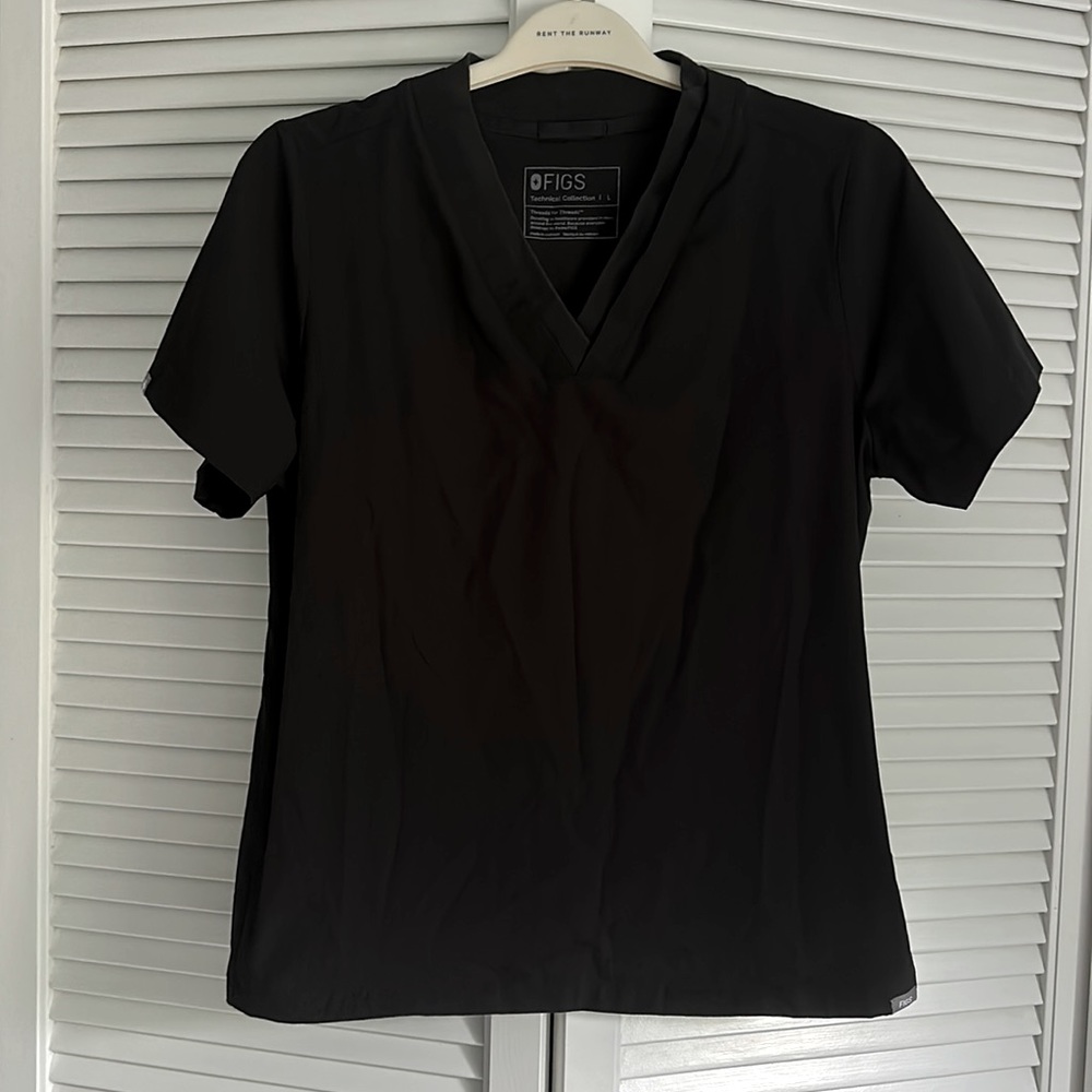 Lightly worn FIGS black scrub top